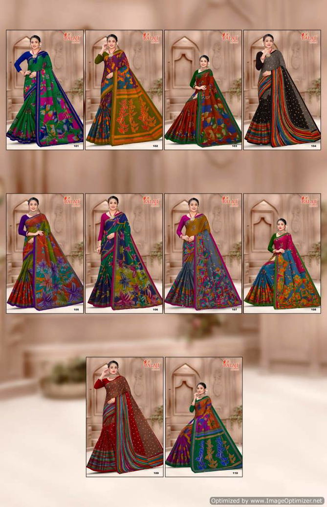 Rich Masleen Vol 1 By Balaji Printed Cotton Daily Wear Sarees Wholesale Price In Surat